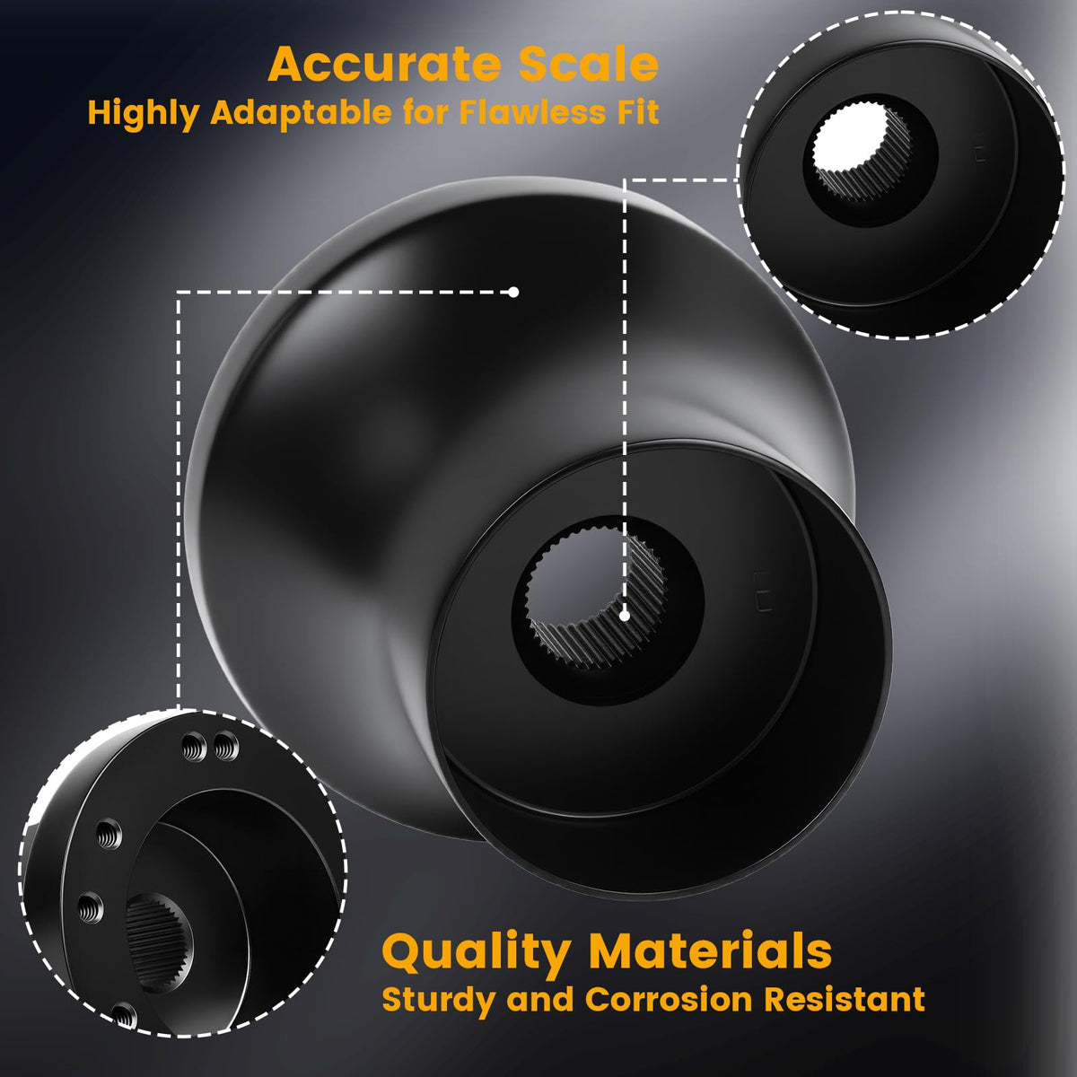 Adapter hub only; wheel not included in package.
