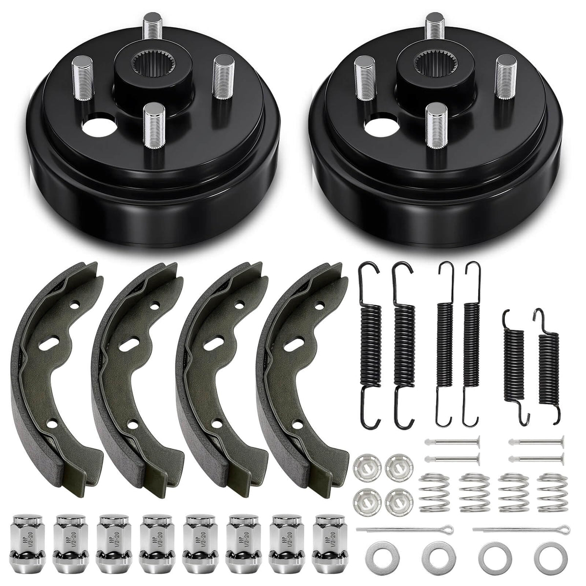 MOSNAI EZGO TXT brake drum assembly showing dual drums for consistent braking