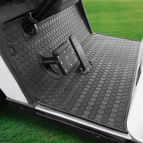 MOSNAI EZGO TXT floor mat full coverage protects interior from dirt and moisture.