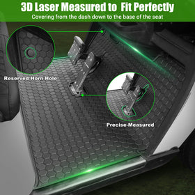 MOSNAI EZGO TXT floor mat hex-grid-pattern adds grip and durability.