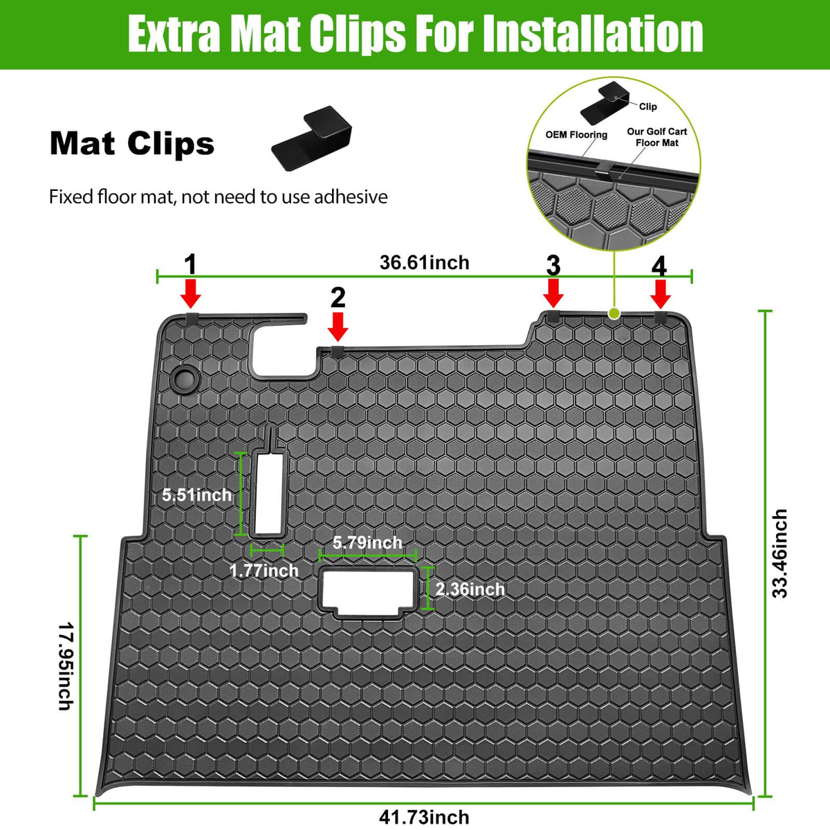 MOSNAI EZGO TXT floor mat waterproof and tough for daily wear.