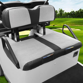 MOSNAI EZGO TXT front seat cover with breathable mesh for year round comfort.