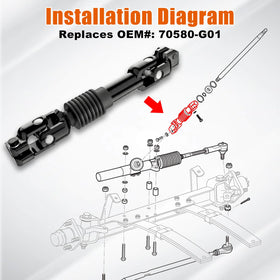 OEM replacement MOSNAI EZGO TXT shaft for 70580G01, easy fit