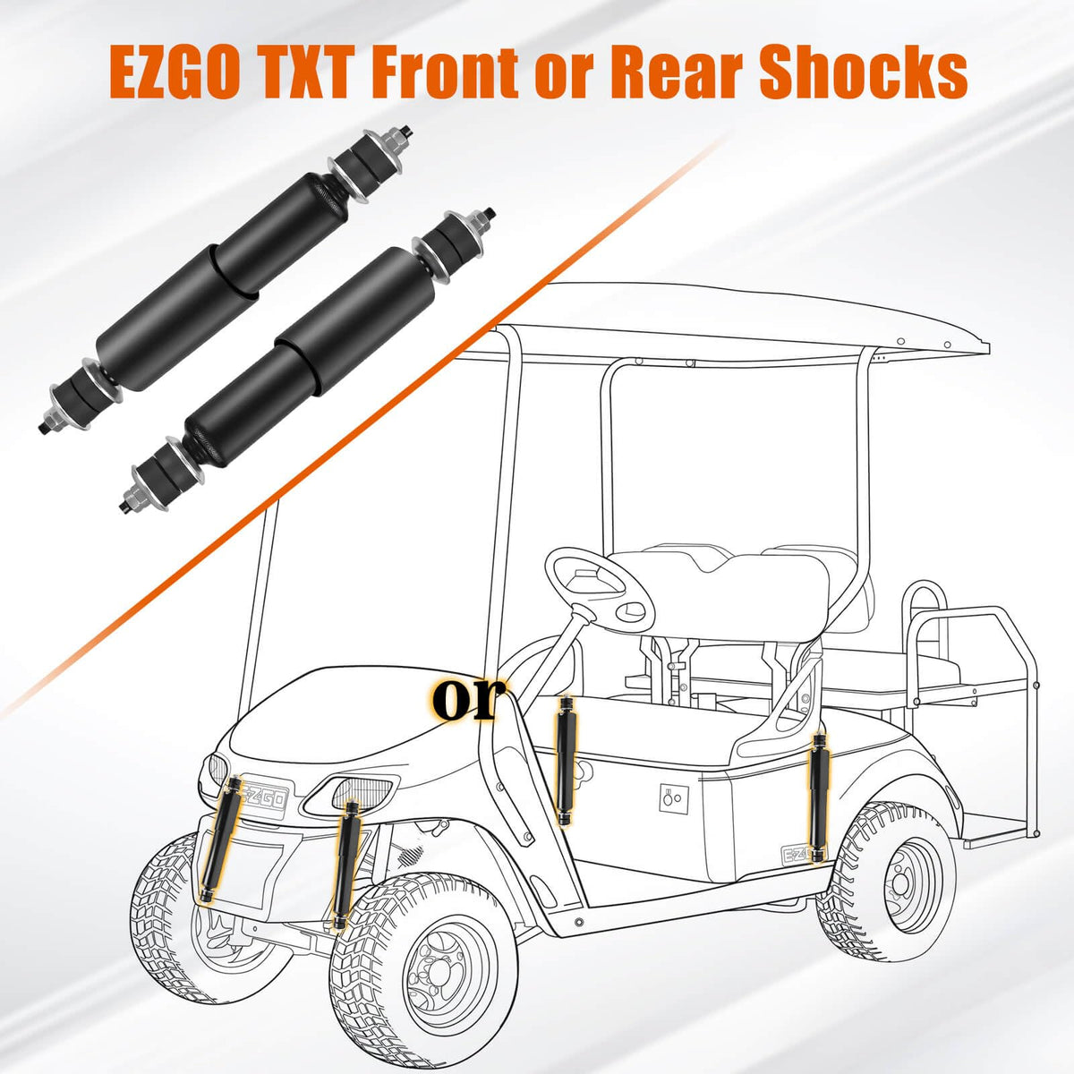 MOSNAI EZGO TXT lifted-cart compatibility supports common lifts.