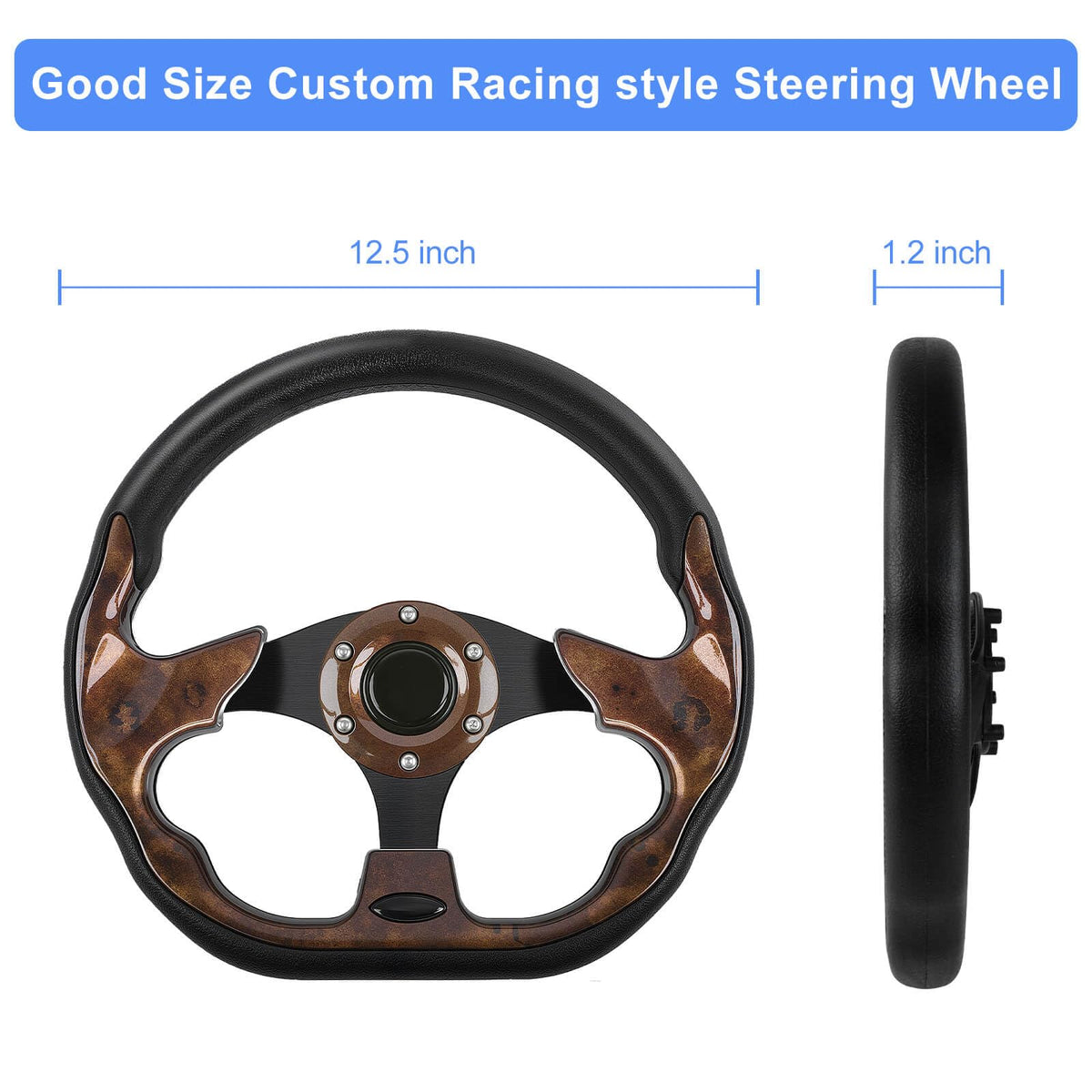 MOSNAI ezgo-txt-rxv-fit steering wheel demonstrates broad compatibility with common EZGO models.