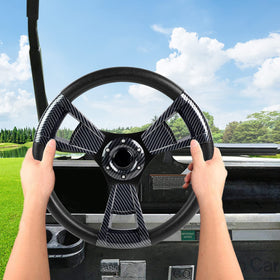 MOSNAI steering wheel fits EZGO, Club Car, Yamaha models for upgraded steering.