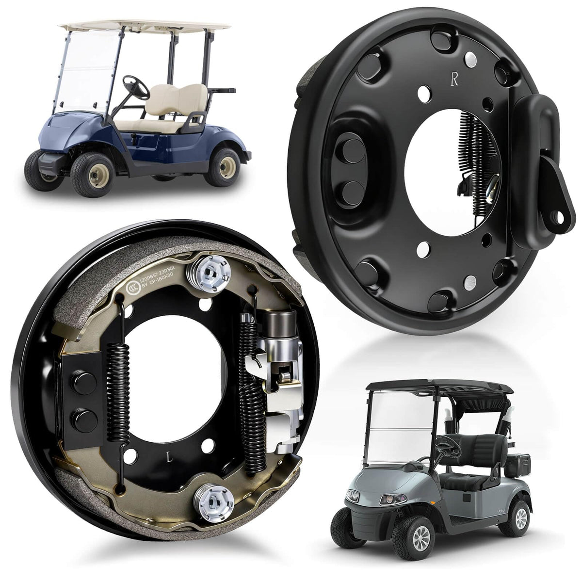 MOSNAI EZGO TXT left brake assembly for reliable stopping and easy maintenance.