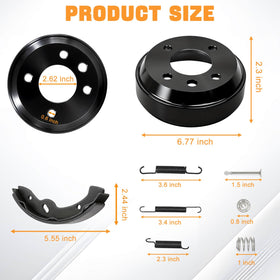 MOSNAI golf cart brake assembly image showing mounted kit