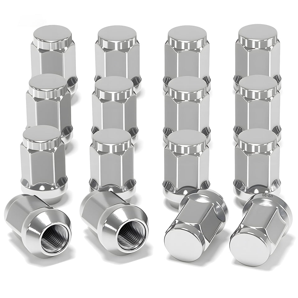 MOSNAI golf cart chrome lug nuts on wheels for secure mounting and stylish shine.