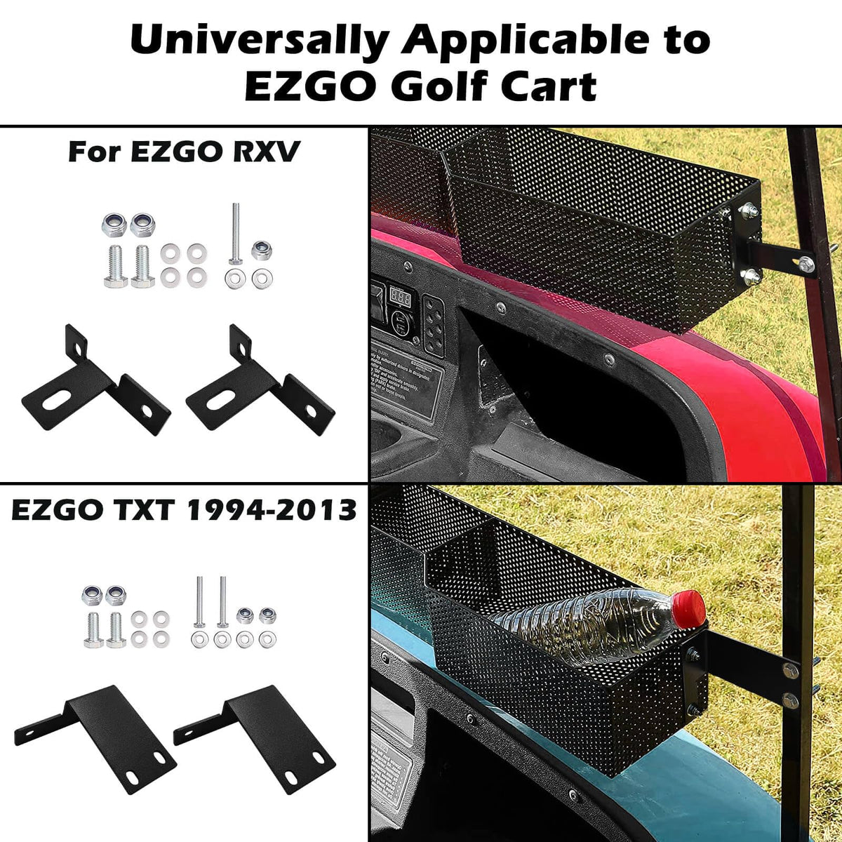 MOSNAI golf cart front basket fits EZGO TXT/RXV and Club Car DS/Precedent
