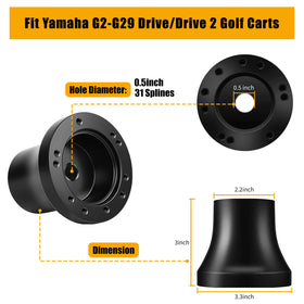 MOSNAI golf cart hub for Yamaha 5-6 hole wheels.