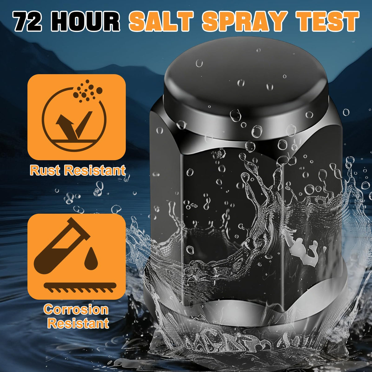 Durable MOSNAI alloy steel construction resists impact and corrosion for wheel reliability.
