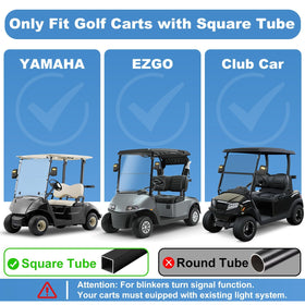 MOSNAI golf cart mirror side view with adjustable angle for safety.
