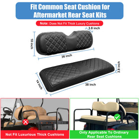 MOSNAI rear seat cover bench for EZGO showcasing durable comfort for long rides