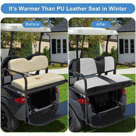 MOSNAI reinforced stitching detail extends seat cover life.