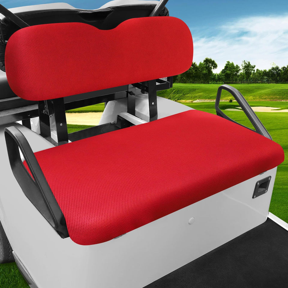 MOSNAI golf cart seat cover – front view, showcasing breathable fabric and snug fit for daily use.