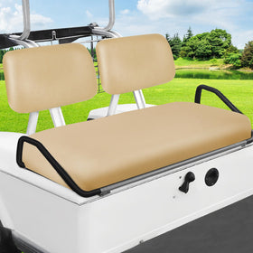 MOSNAI beige golf cart seat cover for Yamaha G22, front view.