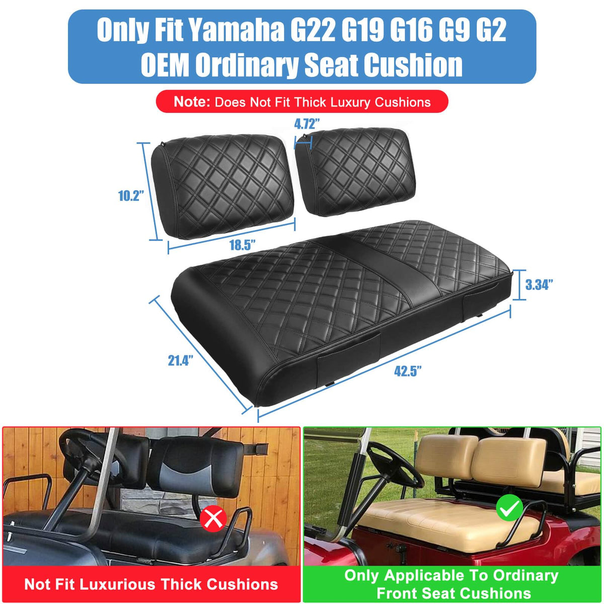 MOSNAI Yamaha G22 front bench seat cover with premium look