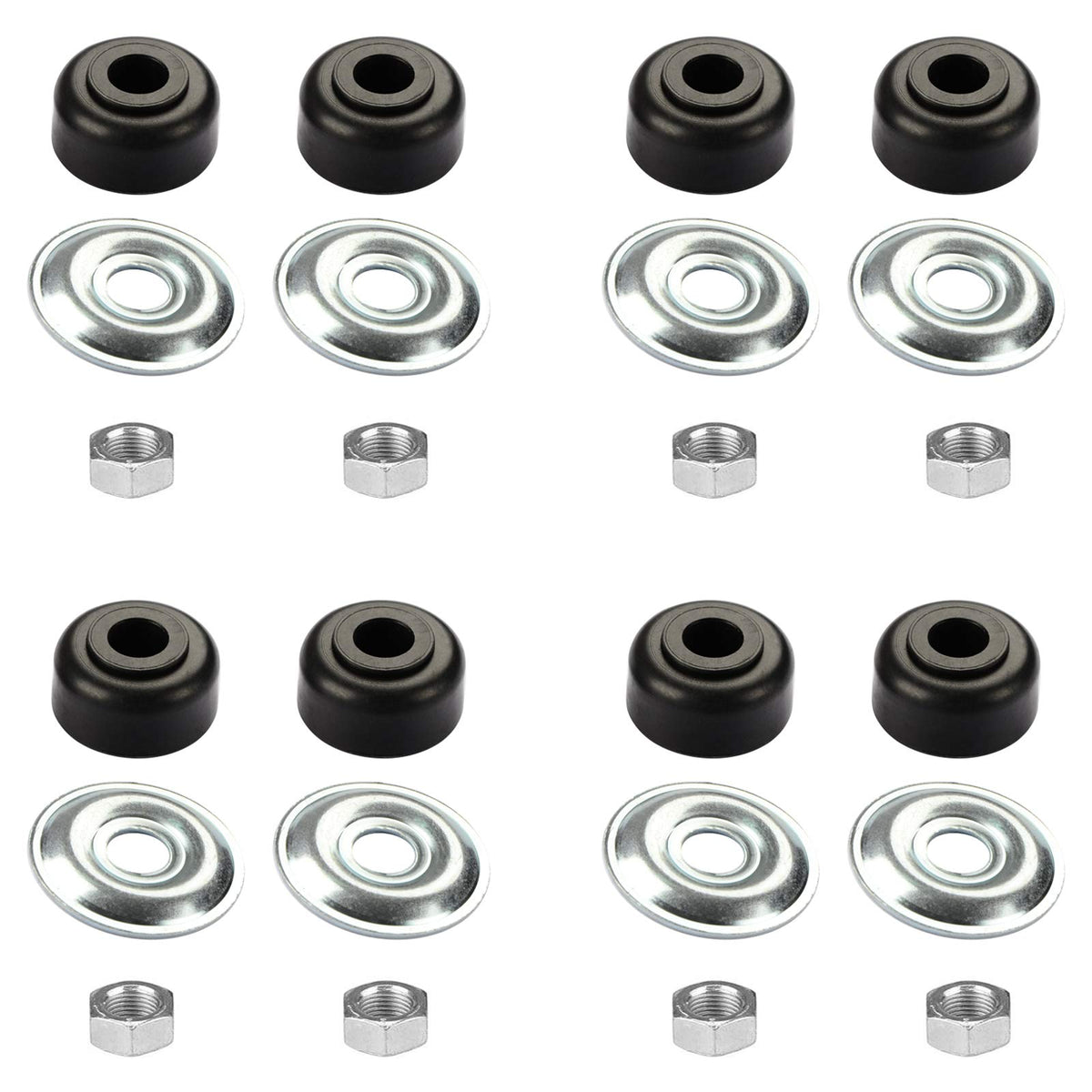 MOSNAI golf cart shock bushing kit components laid out for replacement
