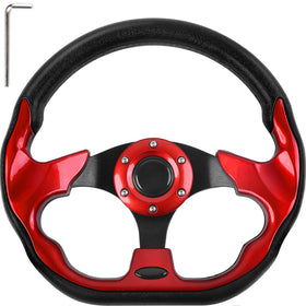 MOSNAI golf steering wheel 12.5-inch diameter, comfortable grip for driving.