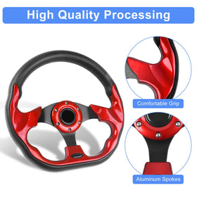MOSNAI ergonomic steering wheel offers comfortable hand feel during drives.
