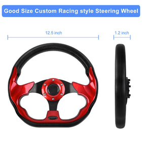 MOSNAI universal-fit steering wheel for EZGO, Club Car, Yamaha with adapter-ready design.