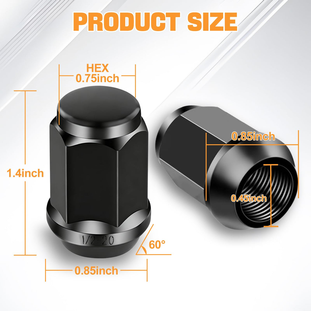 16-pack provides value for replacing all wheel lug nuts.