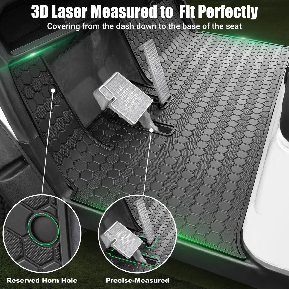 MOSNAI non-slip golf cart mat improves grip in wet conditions.