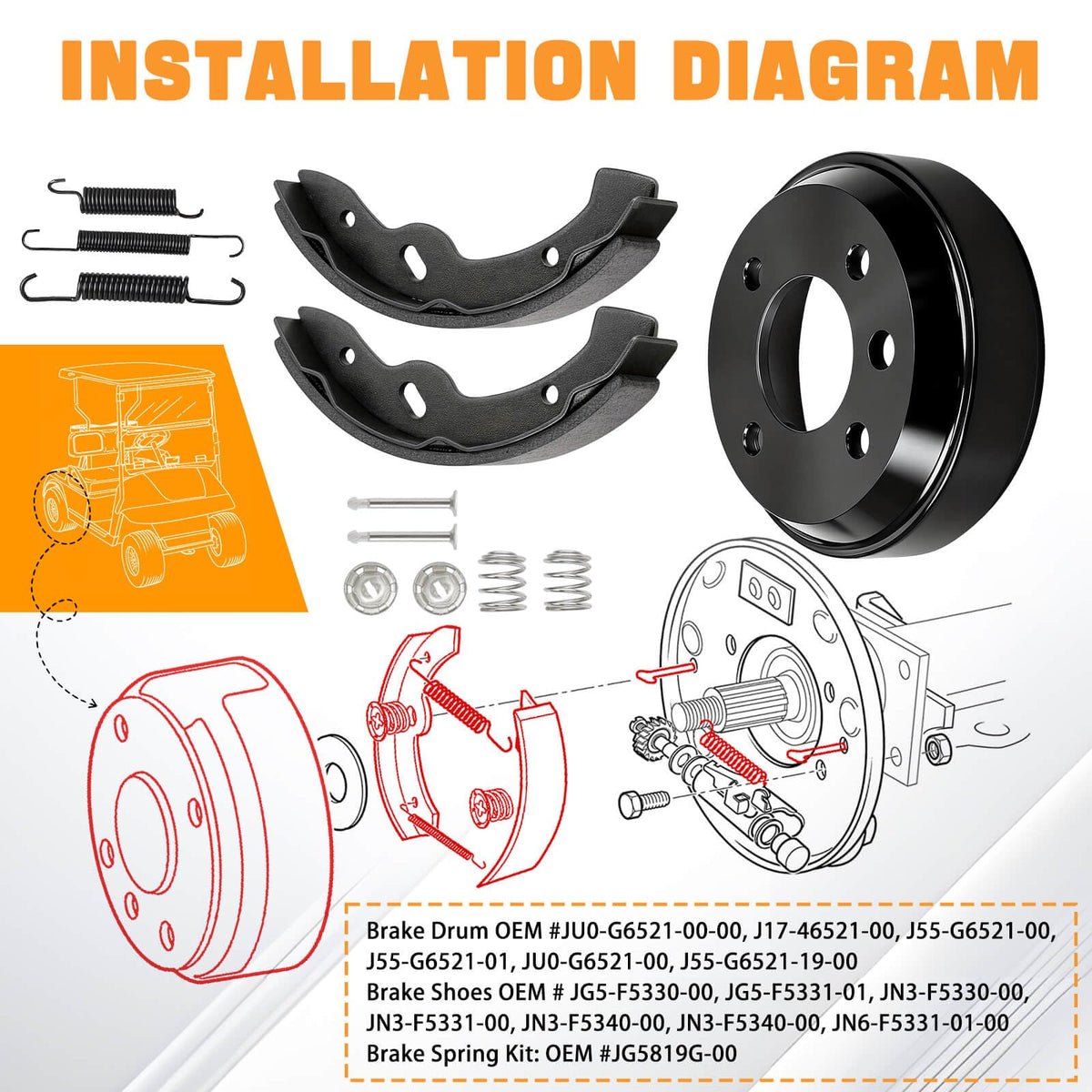 MOSNAI OEM-grade parts for Yamaha golf carts and reliable performance