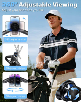 MOSNAI one-handed magnetic snap enables quick phone mounting during rounds