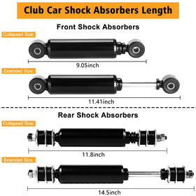 MOSNAI rear shocks for Club Car DS electric deliver stable travel on rough greens.