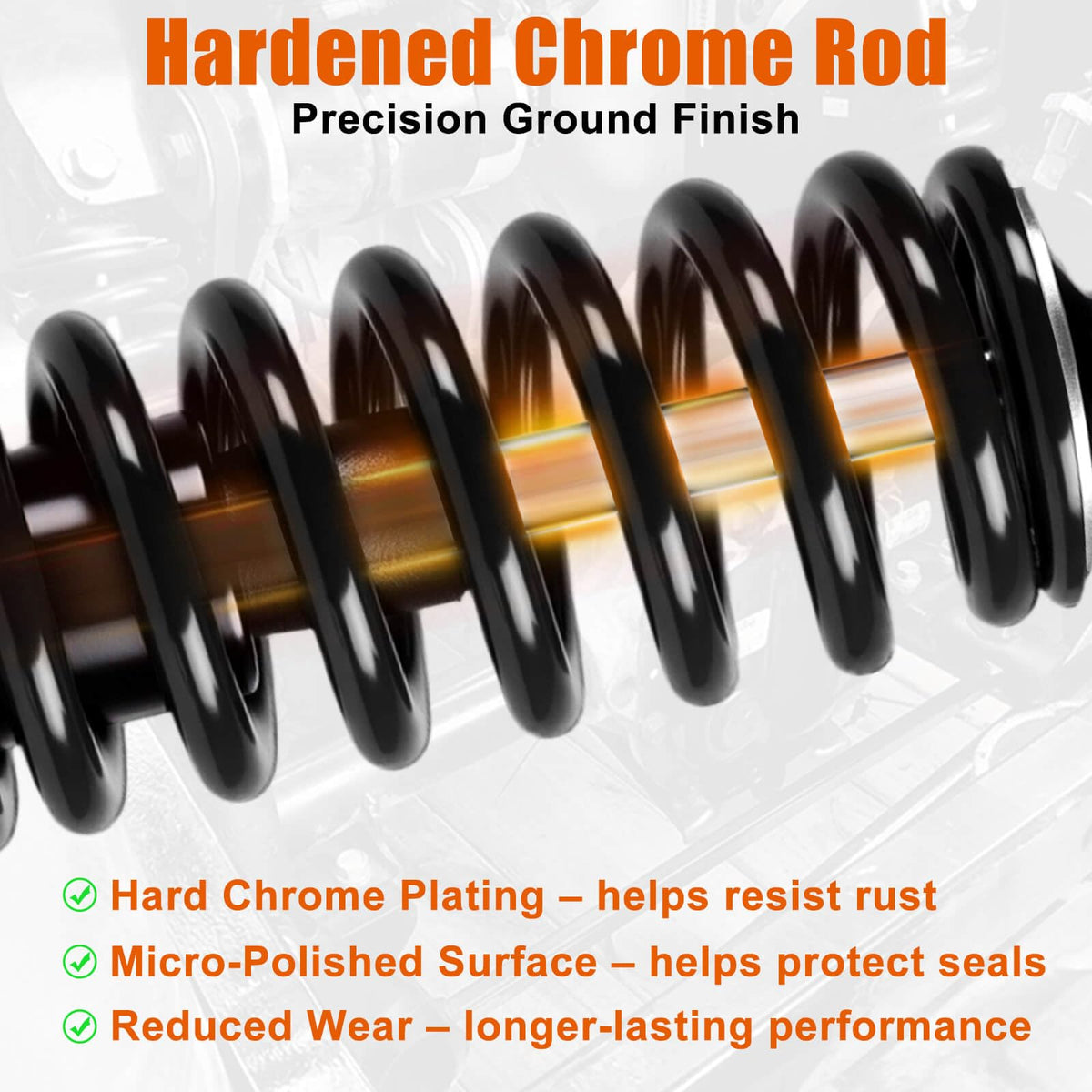 MOSNAI rear shock during rugged road testing for durability.
