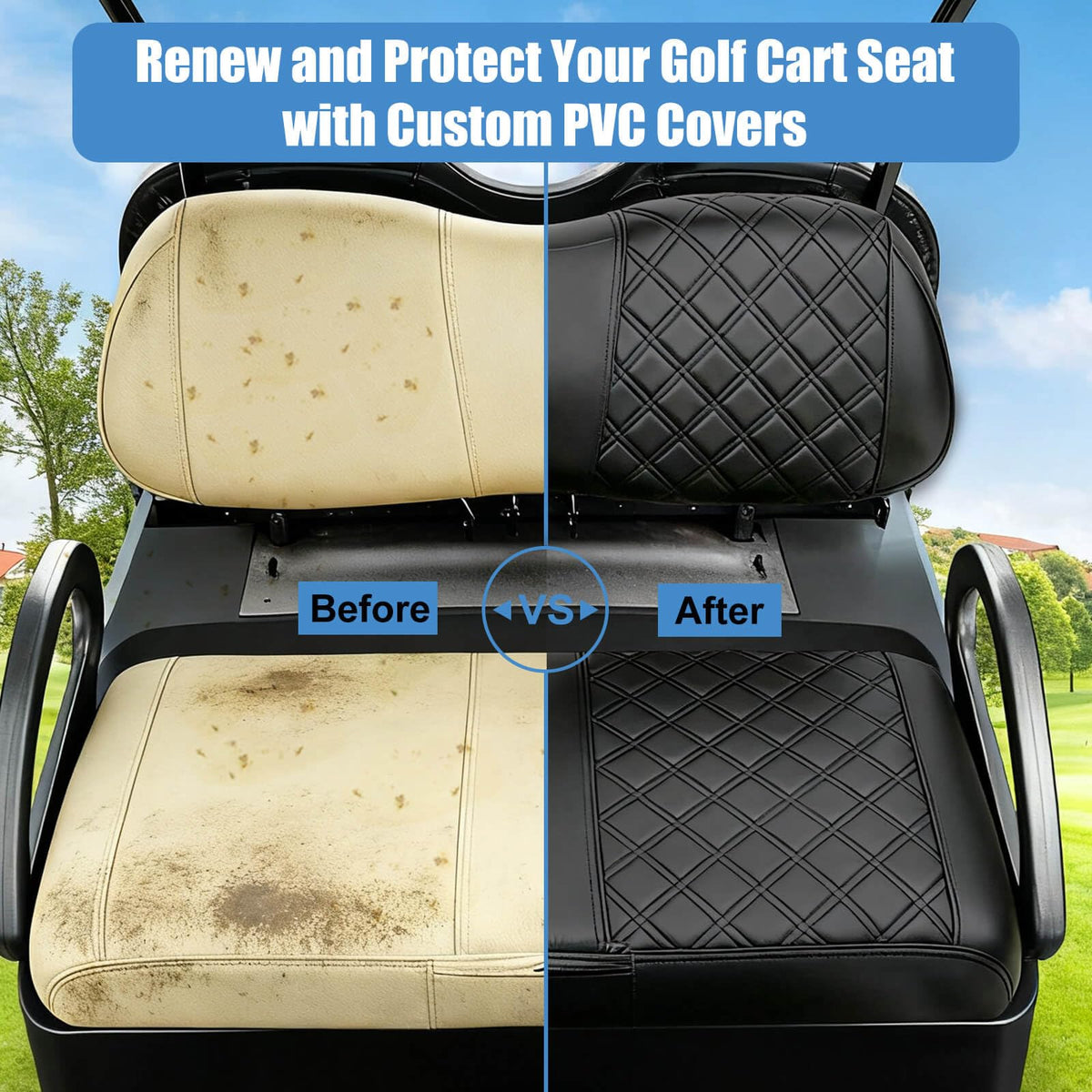 MOSNAI Seat cover with built-in pocket for keys, cards, and phone storage.