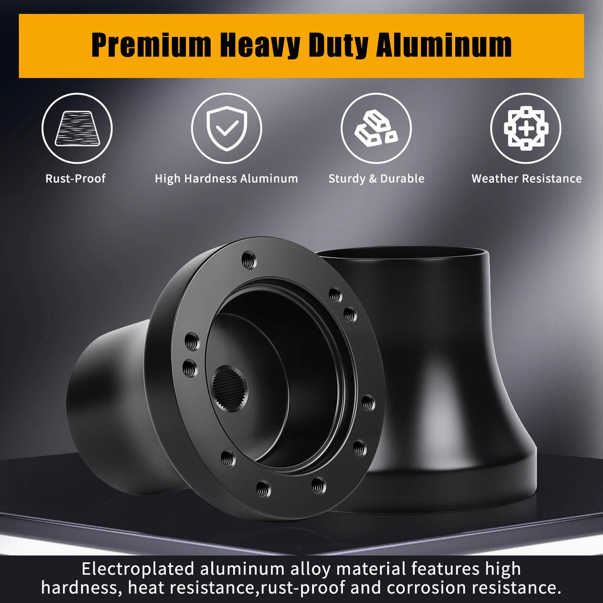 MOSNAI aluminum adapter with anti-corrosion finish.