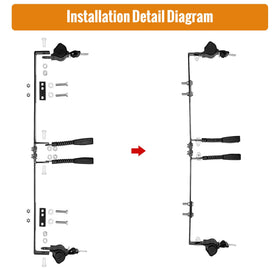 MOSNAI Two-bracket and belt setup for a 2-seat cart.