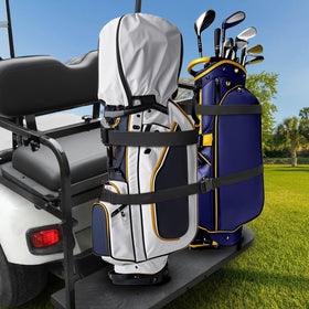 Two nylon straps keep bags secure during turns with MOSNAI holder.