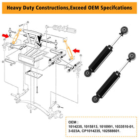 Two-pack MOSNAI shocks for Club Car DS offer complete replacement.