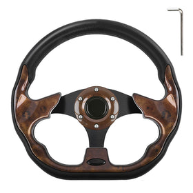 MOSNAI universal 12.5-inch steering wheel enhances grip on EZGO, Club Car, and Yamaha carts.