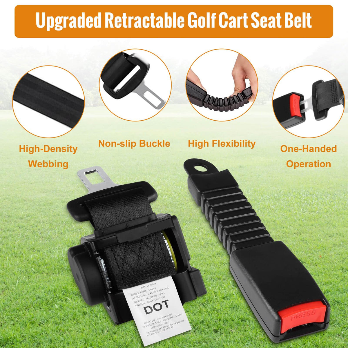 MOSNAI Upgraded push-button buckle in action for secure release.