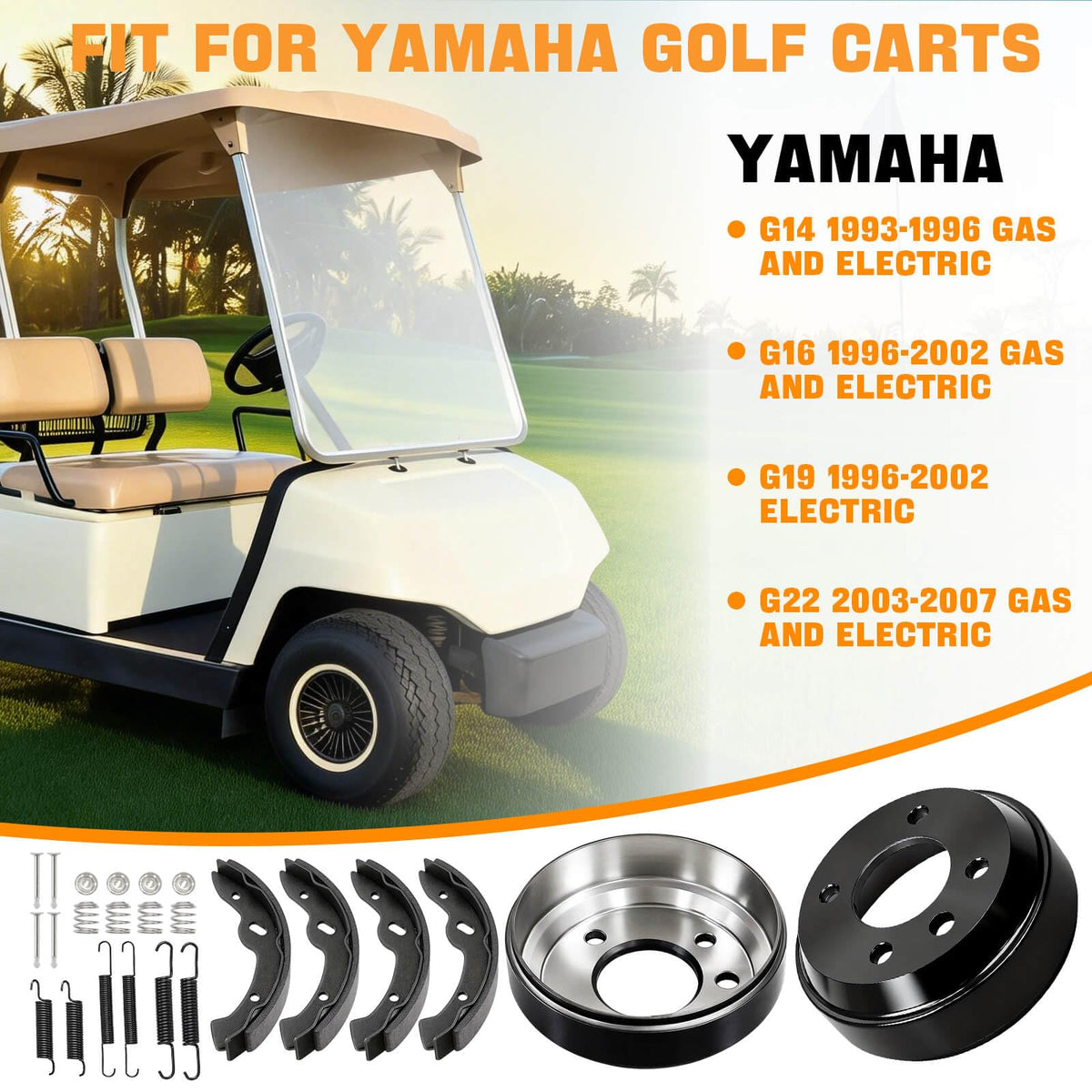 MOSNAI Yamaha brake drum part, compatible replacement for reliable stopping