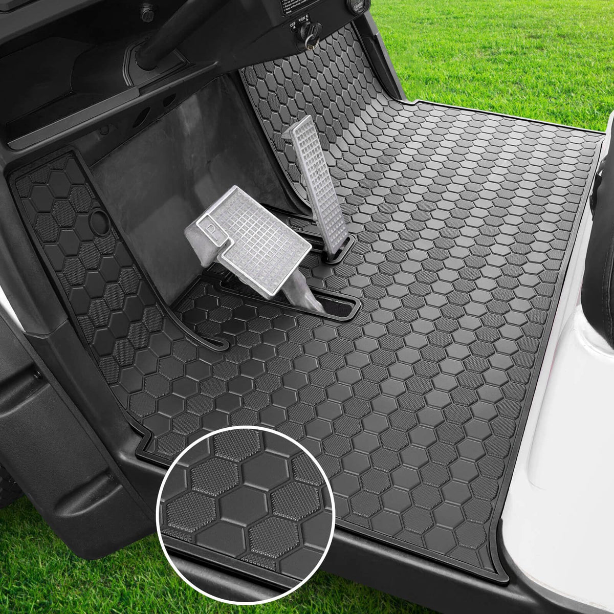 MOSNAI Yamaha Drive2 floor mat with full coverage protects pedals and cabin.
