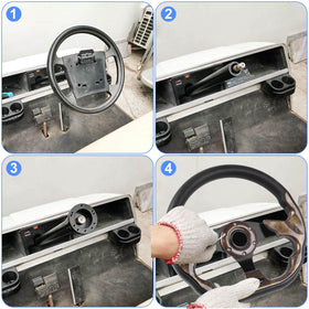 MOSNAI 12.5-inch steering wheel with D-shape design improves driving comfort.