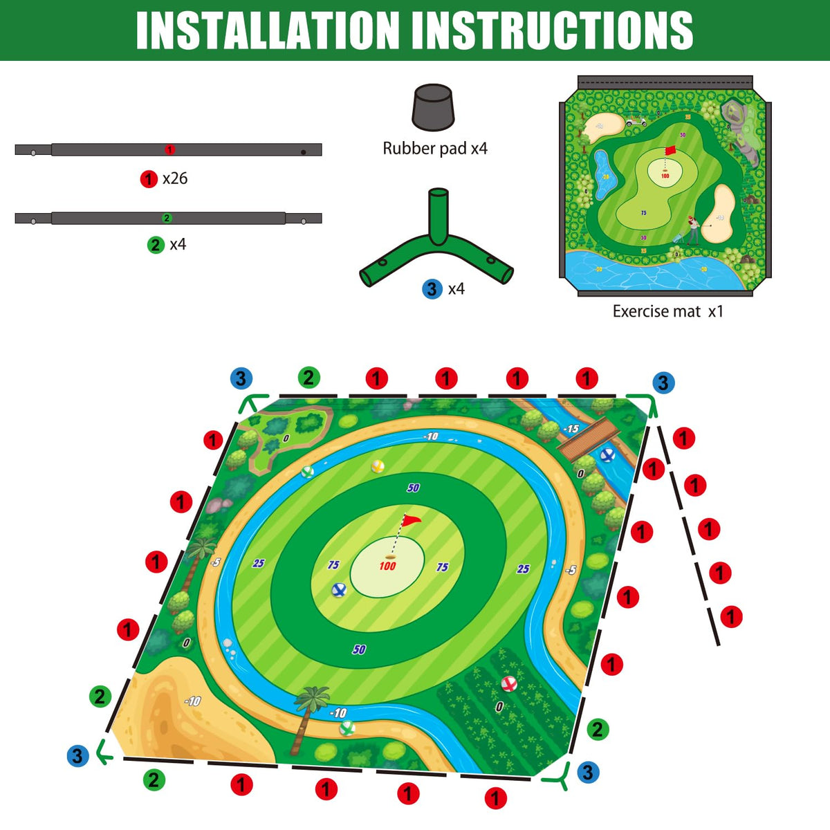 Mostop 20 sticky balls in four colors enable easy scoring.