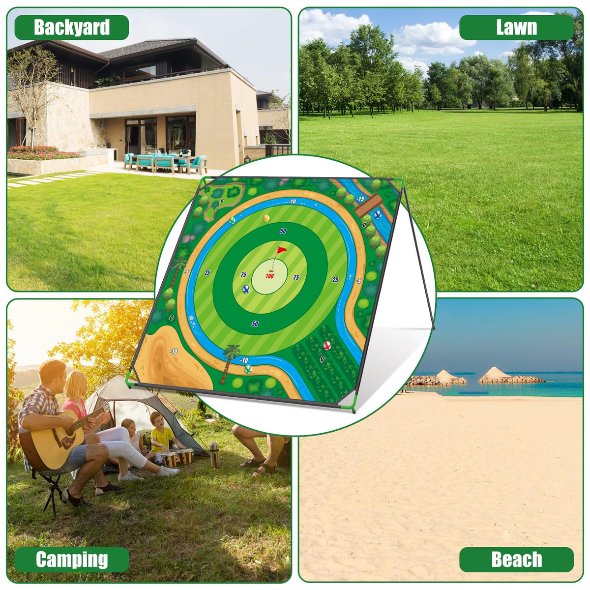 Mostop carry bags simplify transporting the set to parks and beaches.
