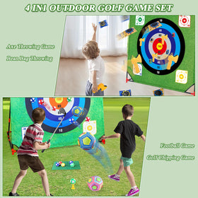 Mostop axes add a fun multi-game challenge outdoors.