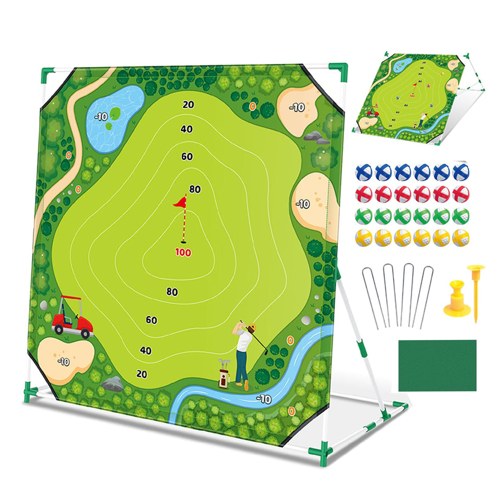 Mostop Golf Chipping Game Set front view, compact practice kit for any space.