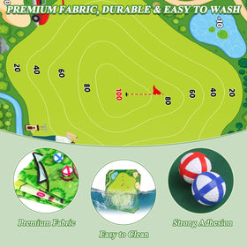 Mostop Golf Chipping Game Set in backyard, ideal for outdoor practice and play.