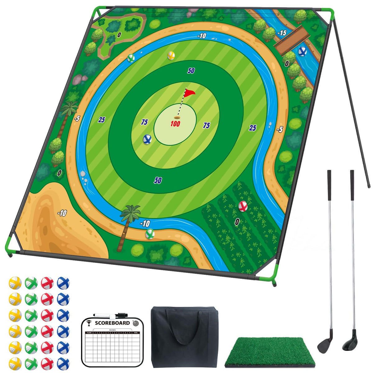 Mostop Large Golf Chipping Game target for realistic practice and family fun outdoors.