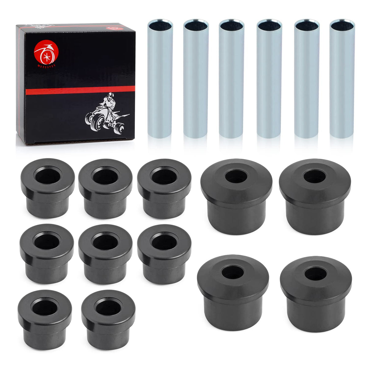 MOTO1988 bushing kit packaging shown for EZGO RXV compatibility