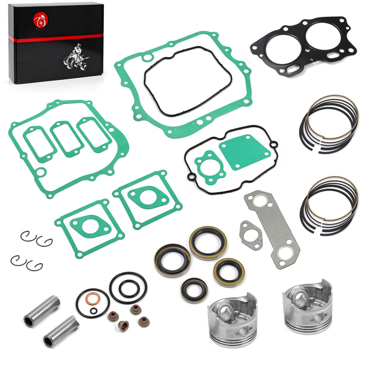 MOTO1988 oversize piston kit 0.25mm for EZGO EH29C engine, improves compression potential